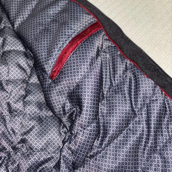 MURANO MEN'S CHARCOAL GRAY WOOL BLEND MILITARY STYLE‎ JACKET Puffer Lining SZL - Picture 10 of 16